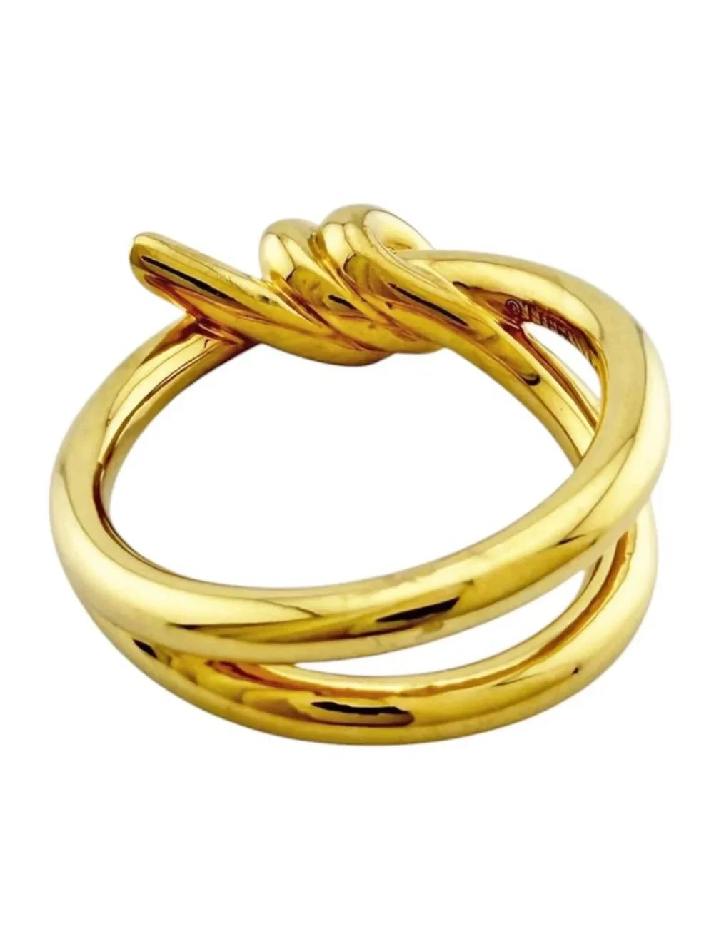 Tiffany & Co Knot Double Row Ring 18k Yellow Gold